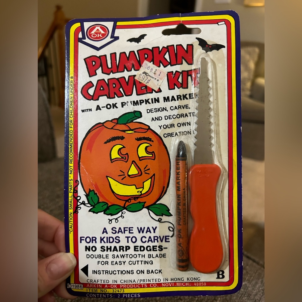 Vintage Arkin A-OK Halloween Pumpkin Carver Kit 1986 Kmart